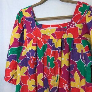 Vintage Snap Shot by Periphery Bright Colored Summer Woman's Dress Retro Large L